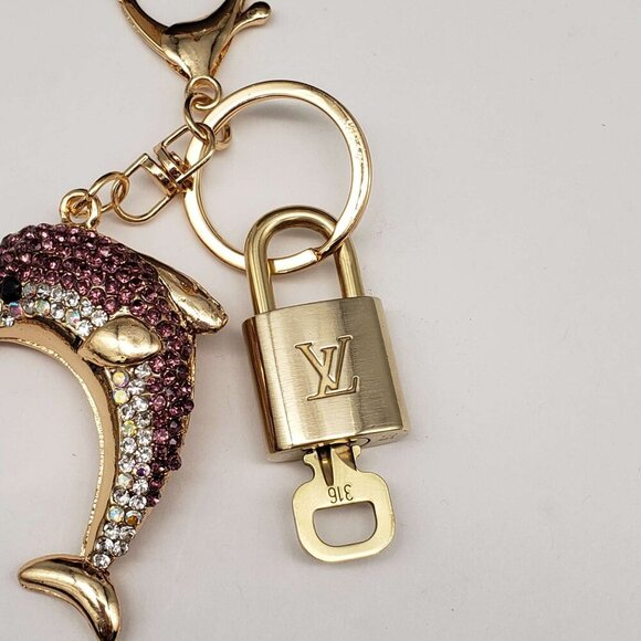 Authentic Louis Vuitton Lock & Key with unbranded Bagcharm, Keycharm, Keychain - Picture 6 of 7